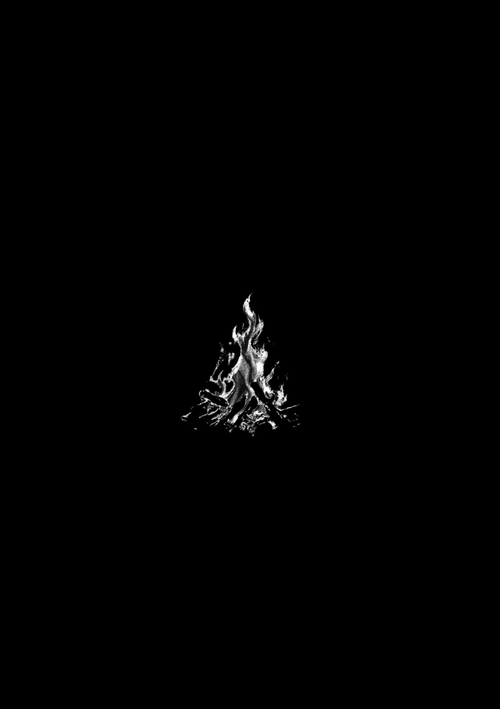 Inner Letter Journal black cover with flame symbol for shadow work and inner reflection